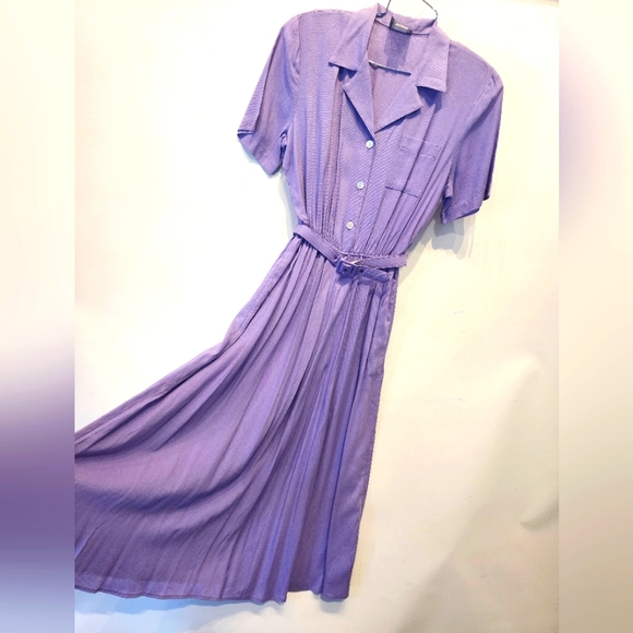 Carol Anderson Dresses & Skirts - 90s Vintage Lavender Carol Anderson Midi Dress